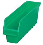 image of Akro-Mils Shelfmax 280 cu in Green Shelf Storage Bin - 17 7/8 in Length - 4 1/8 in Width - 6 in Height - 1 Compartments - 30048