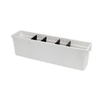 image of Akro-Mils Vantagebin White Industrial Grade Polymer Shelf Storage Bin - 24 in Length - 5 1/2 in Width - 7 in Height - 1 Compartments - 30420WHI6PK