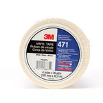 image of 3M 471 White Marking Tape - 4 in Width x 36 yd Length - 5.2 mil Thick - 68872
