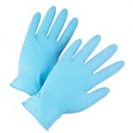 West Chester 2905 Blue Large Powder Free Disposable Glove - Food Grade - 9 in Length - Textured Finish - 3 mil Thick - 2905/L