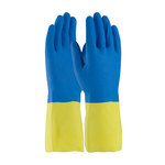 image of PIP Assurance 52-3672 Blue/Yellow Large Unsupported Chemical-Resistant Gloves - 12.6 in Length - 19 mil Thick - 52-3672/L