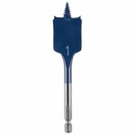 image of Bosch Daredevil 1 in Stubby Length Spade Bits DSBS1013 - 4 in Overall Length - High Carbon Steel - Hex Shank