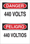 image of Brady B-401 Polystyrene Rectangle White Electrical Safety Sign - 10 in Width x 14 in Height - Language English / Spanish - 38684