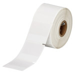 image of Brady THT-119-427-1-SC Die-Cut Printer Label Roll - 1.5 in x 1 1/2 in - Vinyl - Clear / White - B-427 - 92121