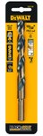 image of Dewalt 13/32 in Jobber Length Drill Bit DW1126 - Split 135° Point - Black & Gold Finish - 5 1/4 in Overall Length - 3.88 in Flute - High-Speed Steel - 3-Flatted Shank