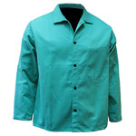 image of Chicago Protective Apparel Green Small FR-7A Cotton/Proban Welding Coat - 30 in Length - 600-GR-DOM SM