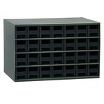 image of Akro-Mils 19 Heavy Duty Versatile Cabinet - Steel - Black - 17 in x 11 in x 11 in - 19228 BLACK