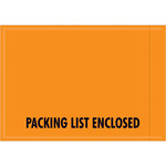 image of Orange Mil-Spec "Packing List Enclosed" Envelope - 4 1/2 in x 6 in - SHP-10119