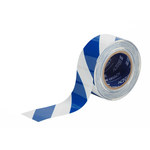 image of Brady ToughStripe Blue/White Marking Tape - 2 in Width x 100 ft Length - 0.008 in Thick - 63934