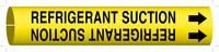 image of Brady 4118-F Strap-On Pipe Marker, 6 in to 7 7/8 in - Acid, Base & Caustic - Plastic - Black on Yellow - B-915 - 47998