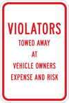 image of Brady B-555 Aluminum Rectangle White Parking Restriction, Permission & Information Sign - 12 in Width x 18 in Height - 124314
