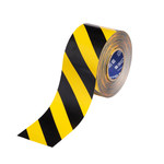 image of Brady ToughStripe Max Yellow, Black Floor Marking Tape - 4 in Width x 100 ft Length - 0.024 in Thick - 62882
