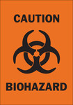 image of Brady B-555 Aluminum Rectangle Orange Biohazard Sign - 7 in Width x 10 in Height - 43357