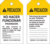 image of Brady 121519 Polyester Lockout / Tagout Tag - 3 in Width - 5 3/4 in Height - B-851