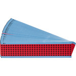image of Brady EIA-3025-RD-PK Electronic Inspection Arrows - 0.3 in x 0.25 in - Cloth - Red on Black - B-500 - 60456