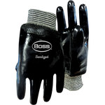 image of PIP Boss Chemguard+ 1SN2510 Black Large Chemical-Resistant Gloves - Neoprene Full Coverage Coating