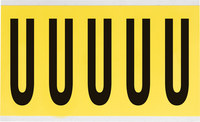 image of Brady 3460-U Letter Label - Black on Yellow - 1 3/4 in x 5 in - B-498 - 34631