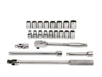 image of Williams JHWMSS-22F 12 Point Shallow Socket Set - 1/2 in Drive - Shallow Length - 32359