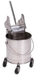 image of Contec 2621/80 Downpress Wringer with Basket Insert - Stainless Steel