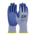 image of PIP G-Tek PolyKor 16-318V Blue 2X-Small Cut-Resistant Gloves - ANSI A2 Cut Resistance - Polyurethane Palm & Fingers Coating - 7.9 in Length - 16-318V/XXS