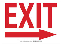 image of Brady Prinzing B-401 High Impact Polystyrene Rectangle White Exit Sign - 14 in Width x 10 in Height - SP404E