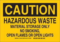 image of Brady B-555 Aluminum Hazardous Material Sign - 122448