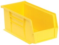 image of Quantum Storage 30 lb Yellow Polypropylene Hanging / Stacking Stack Bin - 10 7/8 in Length - 5 1/2 in Width - 5 in Height - 03625