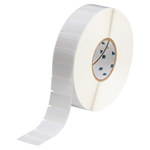 image of Brady THT-120-427-5 Die-Cut Printer Label Roll - 1.75 in x 1 in - Vinyl - Clear / White - B-427 - 62337