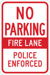 image of Brady B-555 Aluminum Rectangle White Parking Restriction, Permission & Information Sign - 12 in Width x 18 in Height - 124320