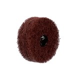 image of Standard Abrasives Buff and Blend 880416 GP A/O Aluminum Oxide AO Buffing Wheel - Medium Grade - 3 in Diameter - 1/4 in Center Hole - Shaft Attachment - 32524