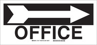 image of Brady B-302 Polyester Rectangle Black Door Sign - 14 in Width x 6.5 in Height - Laminated - 84641