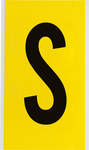 image of Brady 3470-S Letter Label - Black on Yellow - 5 in x 9 in - B-498 - 34729