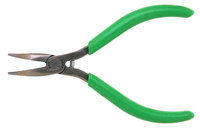 image of Xcelite by Weller Steel Smooth Needle Nose Curved Needle Nose Gripping Pliers - 5 in Length - Foam Cushion Grip - CN54GN