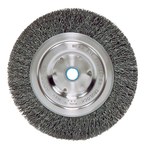 image of Weiler 36064 Wheel Brush - 5 in Dia - Crimped Carbon Steel Bristle