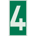 image of Brady Bradyglo B-324 Polyester Rectangle Green IMO Evaluation Number Sign - 3 in Width x 6 in Height - Glow in the Dark - 59305