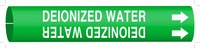 image of Brady 4046-F Strap-On Pipe Marker, 6 in to 7 7/8 in - Water - Plastic - White on Green - B-915 - 47561