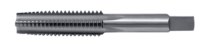 image of Cle-Line 0401 #5-40 UNC H2 Taper Hand Tap - 3 Flute - Bright Finish - High-Speed Steel - 1.9375 in Overall Length - C62005