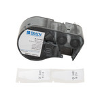 image of Brady QuickFlag M-214-483 Die-Cut Printer Cartridge - 1 in x 2 in - Polyester - Black/White - B-483A - 55904
