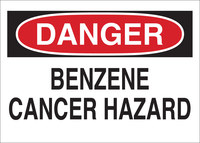 image of Brady B-401 Polystyrene Rectangle White Chemical Warning Sign - 10 in Width x 7 in Height - 22725
