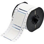 image of Brady Permasleeve B33-1500-2-7642 Die-Cut Printer Sleeve - 2 in x 1 1/2 in - Polyolefin - White - B-7642 - 96745