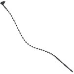 Black Beaded Security Tie - 8 in Length - SHP-10491