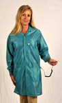 image of Tech Wear LOC-83C-LRG ESD / Anti-Static Lab Coat - Large - Teal - LOC-83C LG