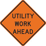 image of Brady B-959 Aluminum Square Road Construction Sign - 30 in Width x 30 in Height - 113300