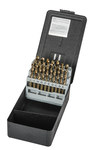 image of Precision Twist Drill C26M42CO Stub Length Drill Set 5995585 - Right Hand Cut - Bronze Finish - 2.5 in Flute - High-Speed Cobalt