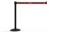 image of Banner Stakes QLine AL6105B Retractable Belt Barrier w/ Post - Red - BANNER STAKES AL6105B