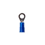 image of 3M Highland RV14-10Q Blue Butted Vinyl Plastic Butted Ring Terminal - 0.9 in Length - 0.33 in0.33 in Wide - 0.17 in Max Insulation Outside Diameter - 0.09 in Inside Diameter - #10 Stud - 60038