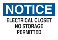 image of Brady B-302 Polyester Rectangle White Electrical Safety Sign - 10 in Width x 7 in Height - Laminated - 84937