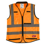 image of Milwaukee High-Visibility Vest 48-73-5052 - Size Large/XL - Orange - 55264