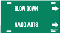 image of Brady 4294-G Strap-On Pipe Marker, 8 in to 9 7/8 in - Water - Plastic - White on Green - B-915 - 66767