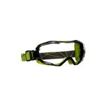 image of 3M GoggleGear 6000 Series GG6001SGAF-GRN Safety Goggles - Clear Polycarbonate Lens - Green Shroud - Nylon Strap